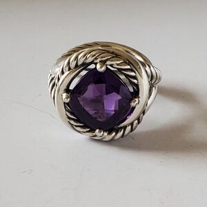 David Yurman Silver and Purple Ring
